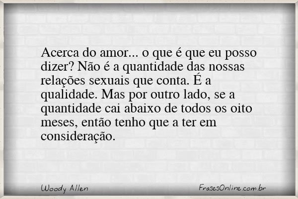 Frase de Woody Allen