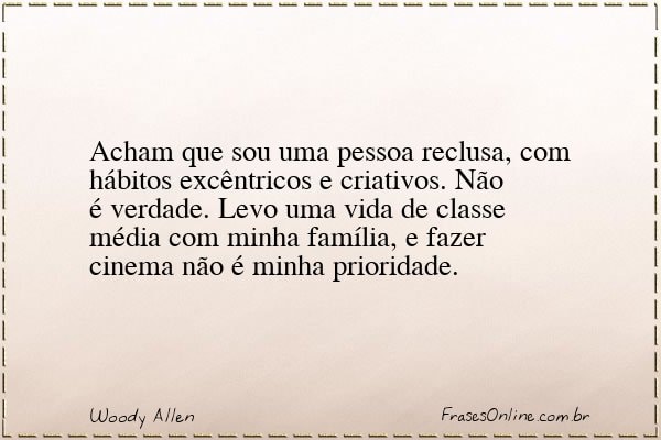 Frase de Woody Allen