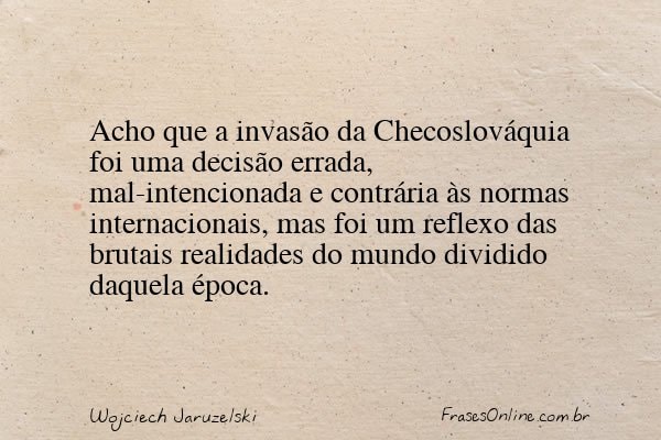 Frase de Wojciech Jaruzelski