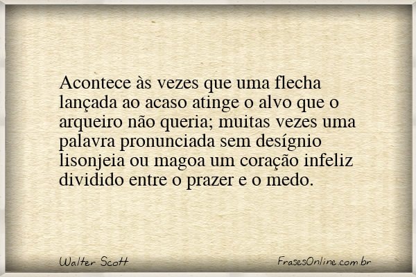 Frase de Walter Scott