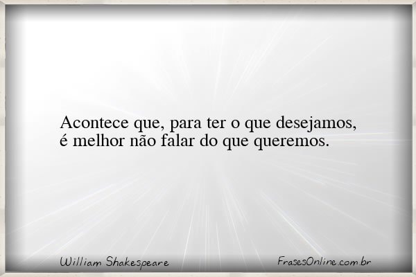 Frase de William Shakespeare