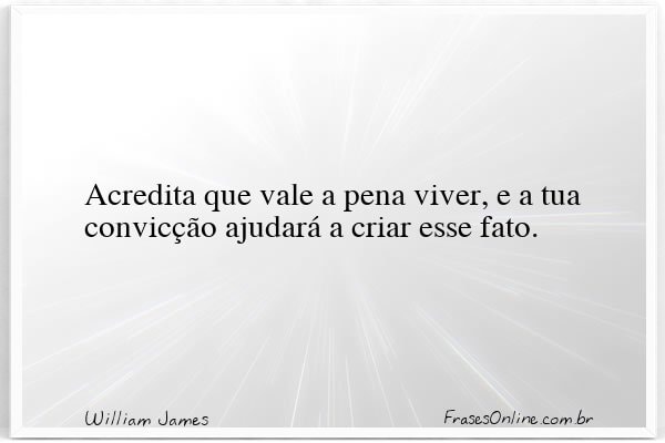 Frase de William James