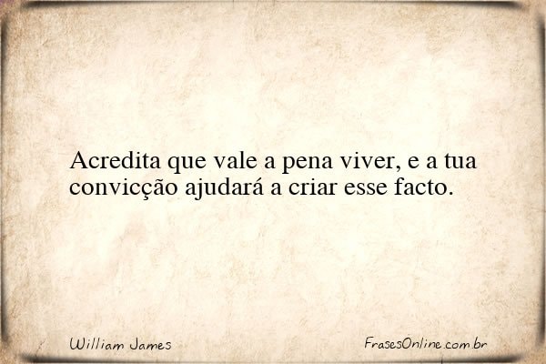 Frase de William James