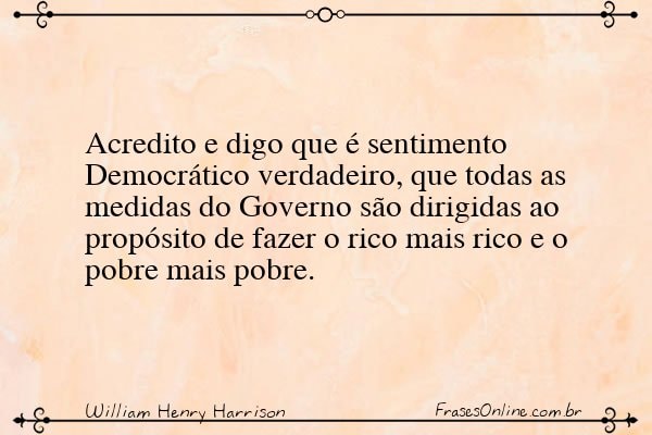 Frase de William Henry Harrison