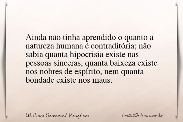Frase de William Somerset Maugham