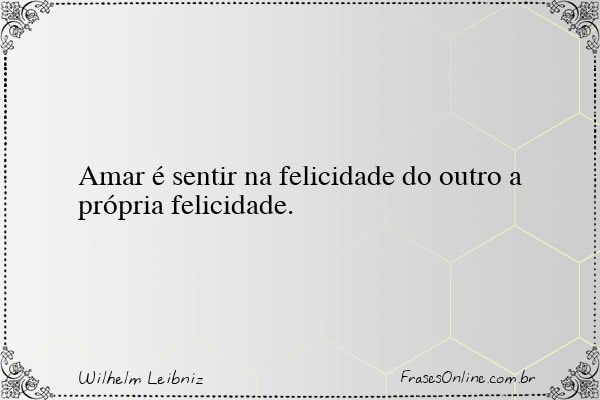 Frase de Wilhelm Leibniz