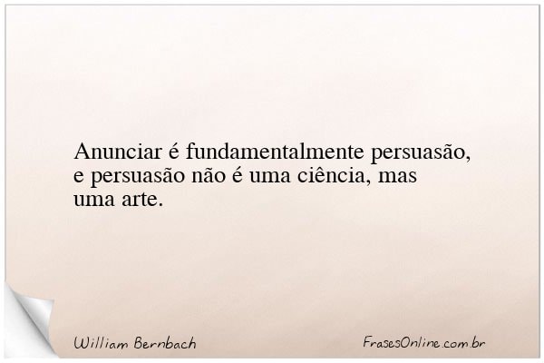 Frase de William Bernbach