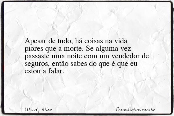 Frase de Woody Allen