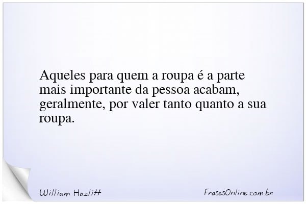 Frase de William Hazlitt