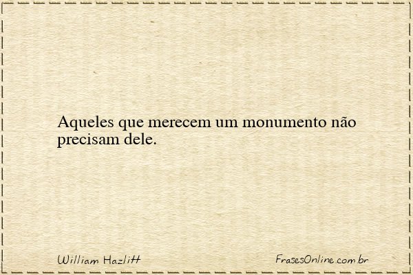 Frase de William Hazlitt