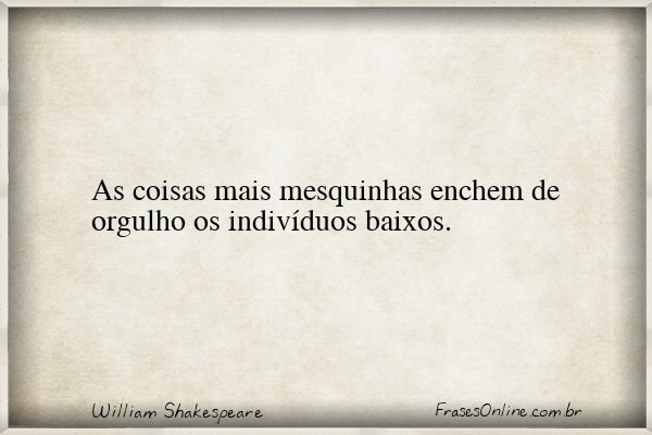 Frase de William Shakespeare