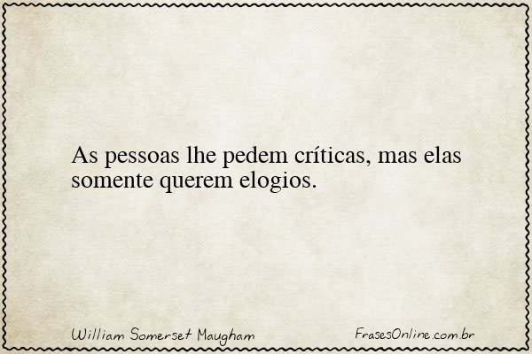 Frase de William Somerset Maugham