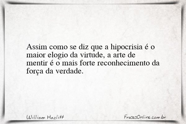 Frase de William Hazlitt
