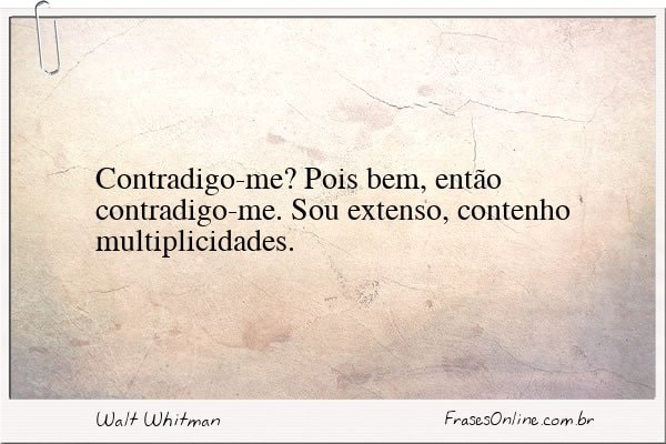 Frase de Walt Whitman