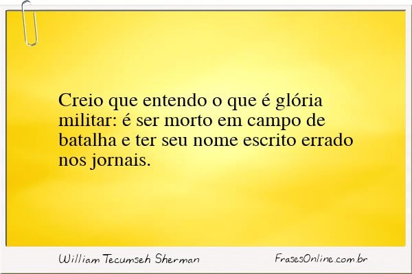 Frase de William Tecumseh Sherman