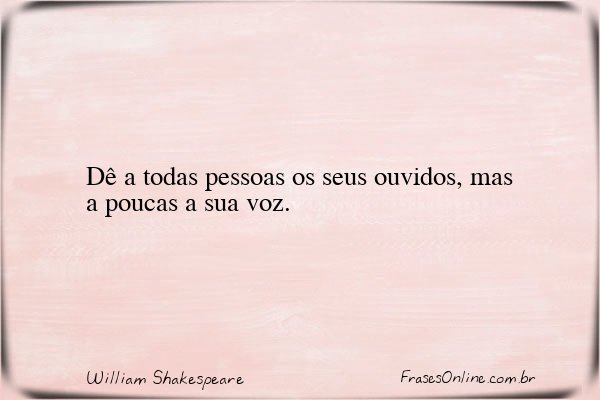 Frase de William Shakespeare