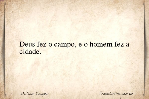 Frase de William Cowper