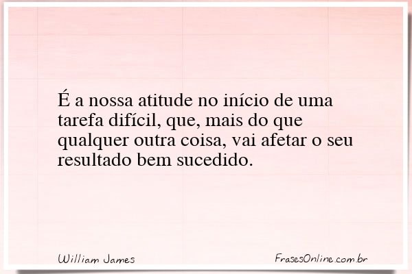 Frase de William James