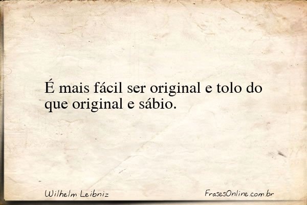 Frase de Wilhelm Leibniz