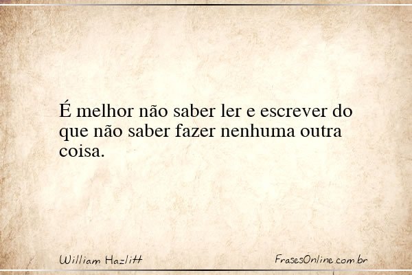 Frase de William Hazlitt