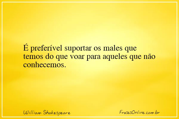 Frase de William Shakespeare
