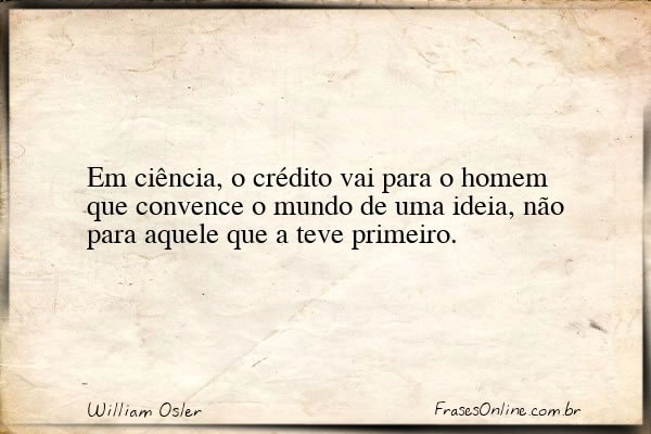 Frase de William Osler