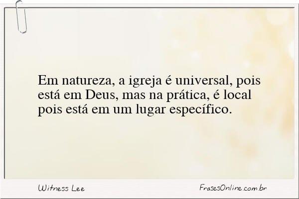 Frase de Witness Lee