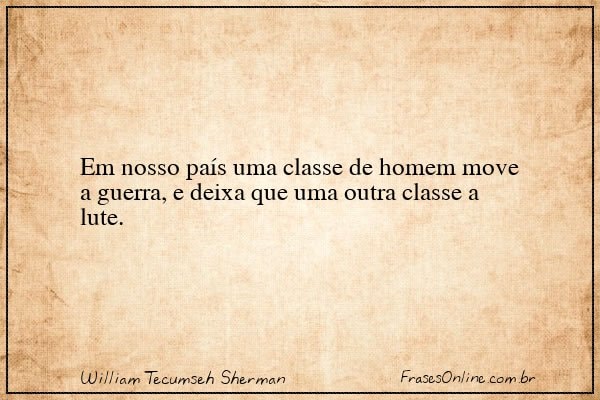 Frase de William Tecumseh Sherman