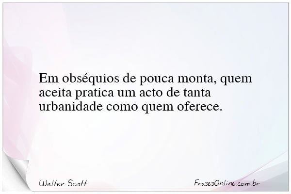 Frase de Walter Scott
