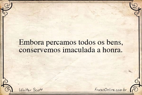 Frase de Walter Scott