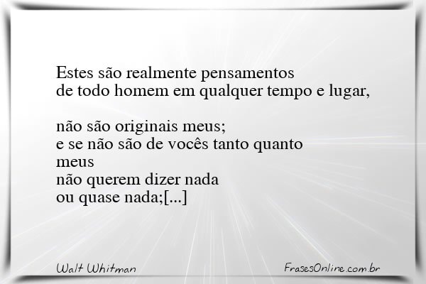 Frase de Walt Whitman