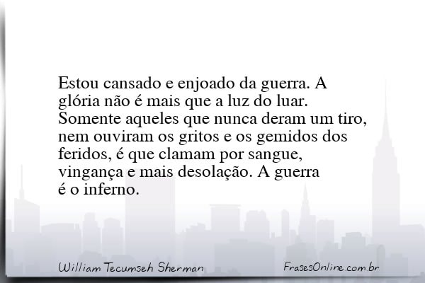 Frase de William Tecumseh Sherman