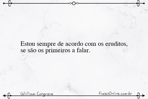 Frase de William Congreve