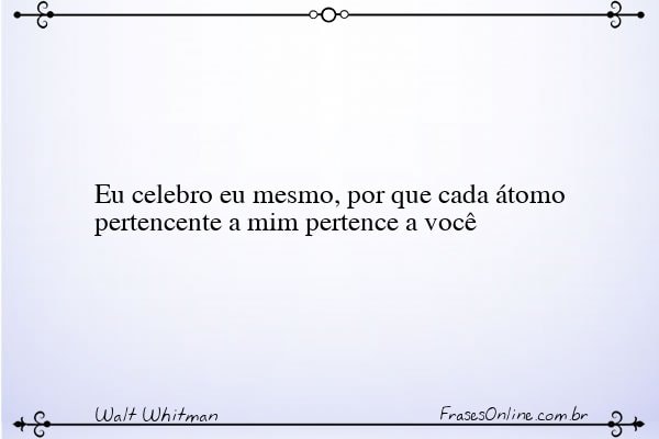 Frase de Walt Whitman