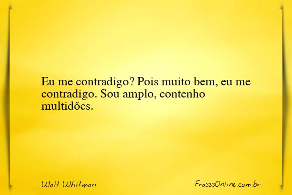 Frase de Walt Whitman