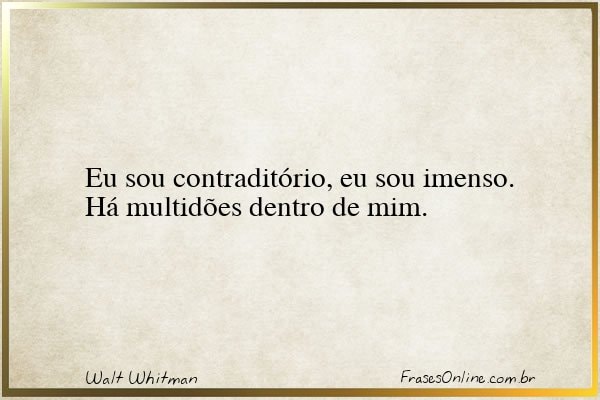 Frase de Walt Whitman