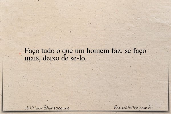 Frase de William Shakespeare