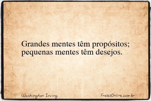 Frase de Washington Irving