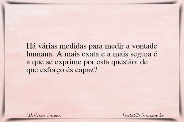 Frase de William James