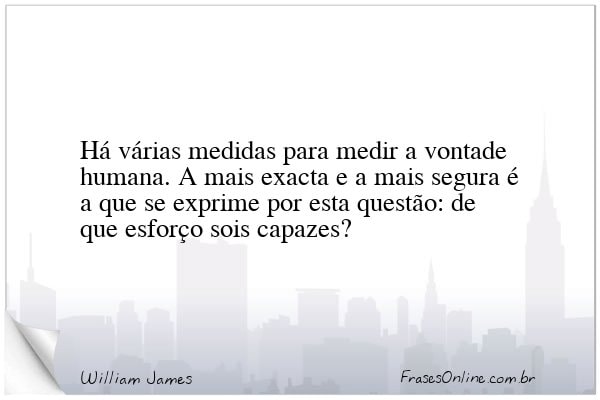 Frase de William James