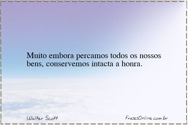 Frase de Walter Scott