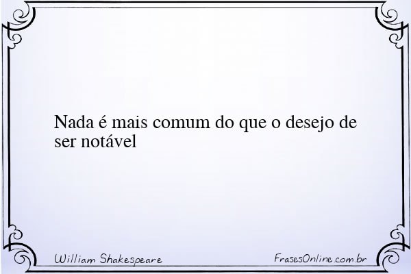 Frase de William Shakespeare
