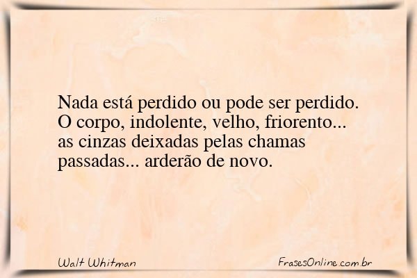 Frase de Walt Whitman