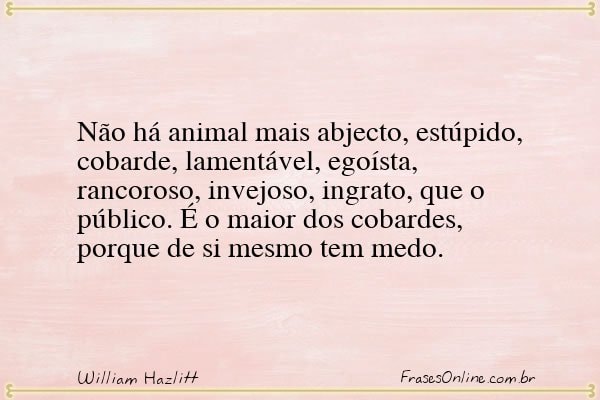 Frase de William Hazlitt