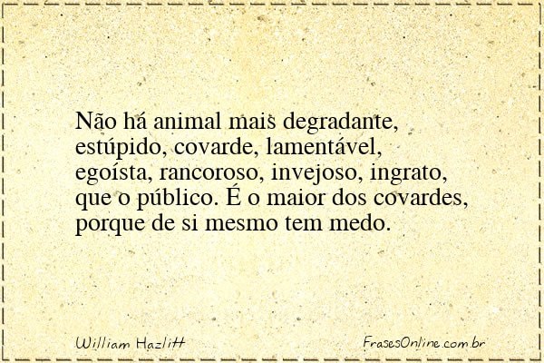 Frase de William Hazlitt