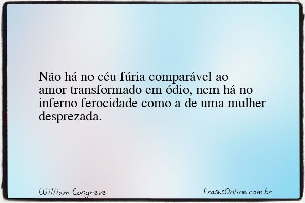 Frase de William Congreve