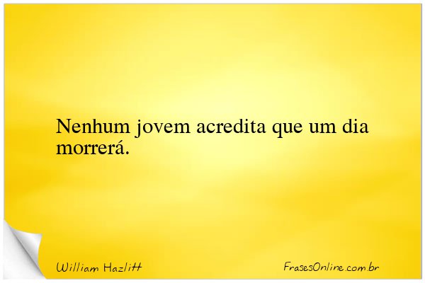 Frase de William Hazlitt