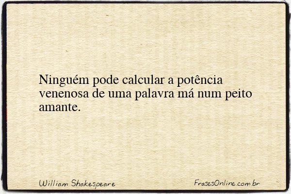 Frase de William Shakespeare