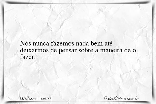Frase de William Hazlitt