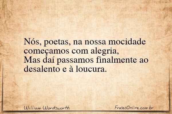 Frase de William Wordsworth